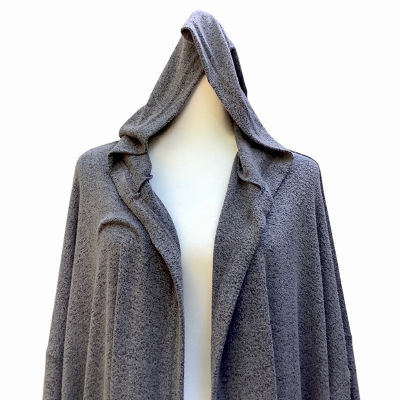 SOLD🏷NEW Young Fabulous & Broke Grey Hooded Open Front Cardigan, Small - Picture 4 of 9